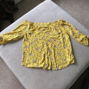 Papermoon Stitch Fix Yellow Floral Off Shoulder